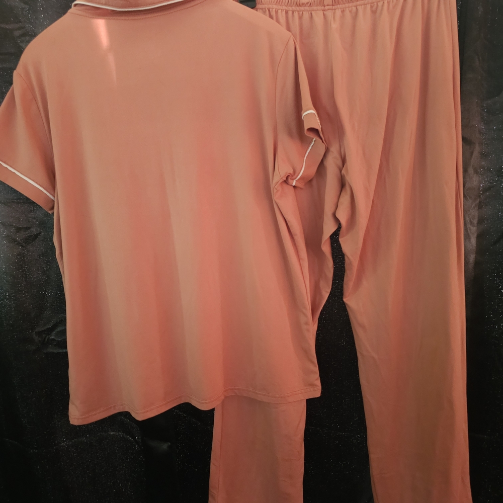 Born Womens Pink 2-Piece Pajama Set Size Medium Drawstring Soft Comfortable - Picture 2 of 11